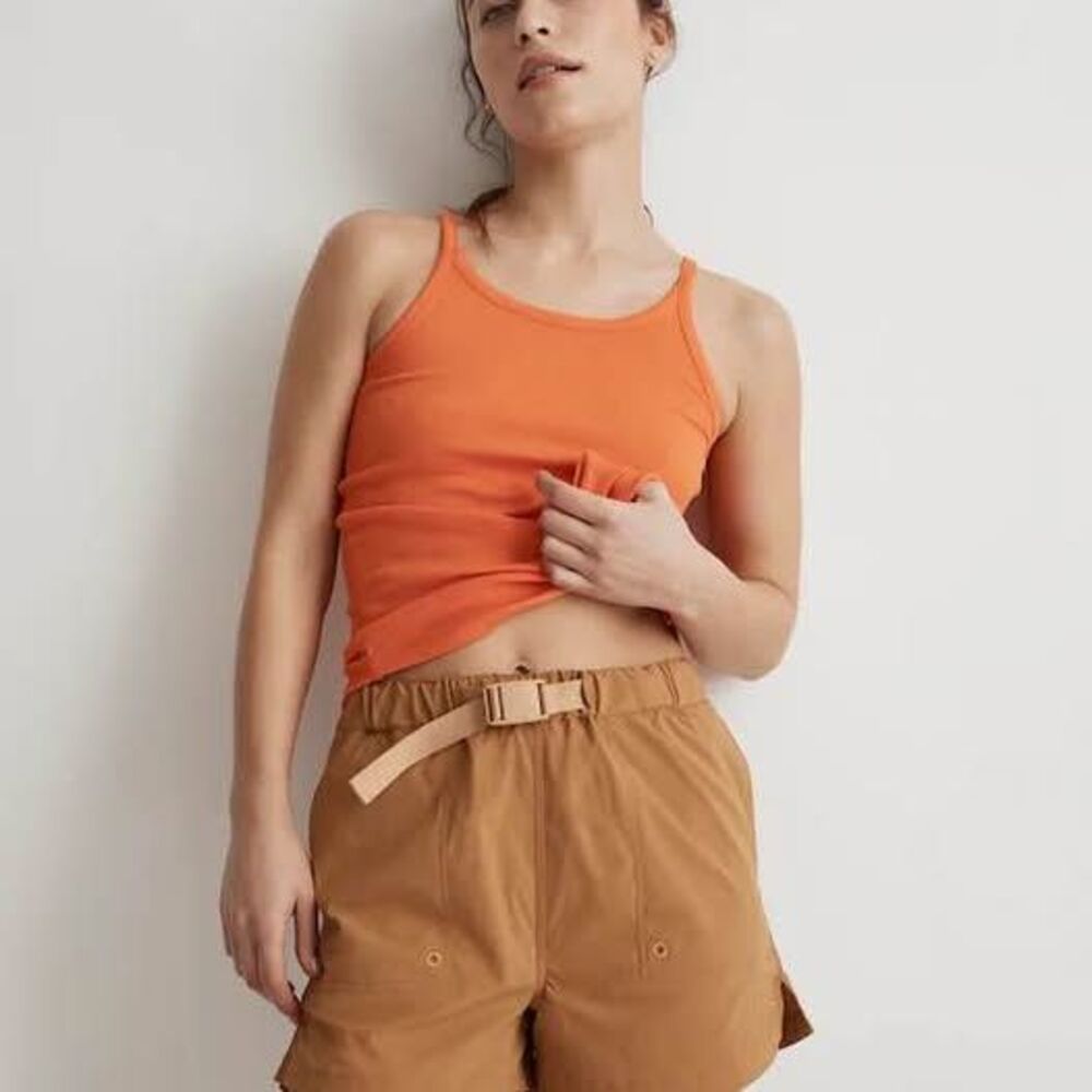 Madewell MWL Toffee hiking shorts Belted Nylon Shorts